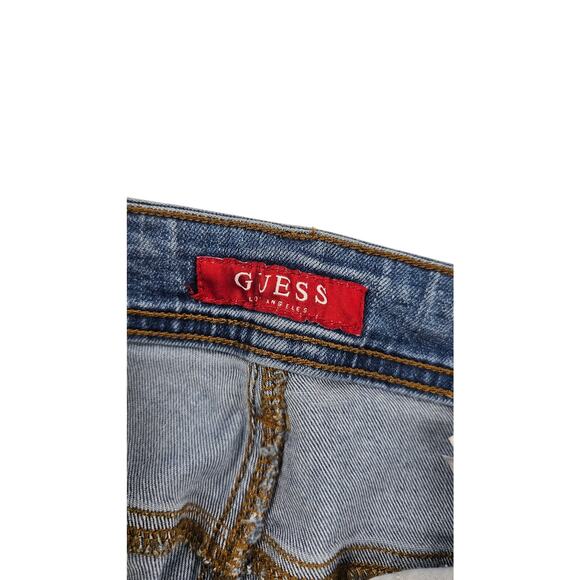 Guess size 29 high rise lift mom jeans raw hem ankle crop EUC casual everyday - Picture 5 of 9